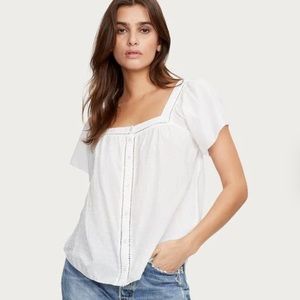 NWT Michael Stars Patsy Square Neck Button Down